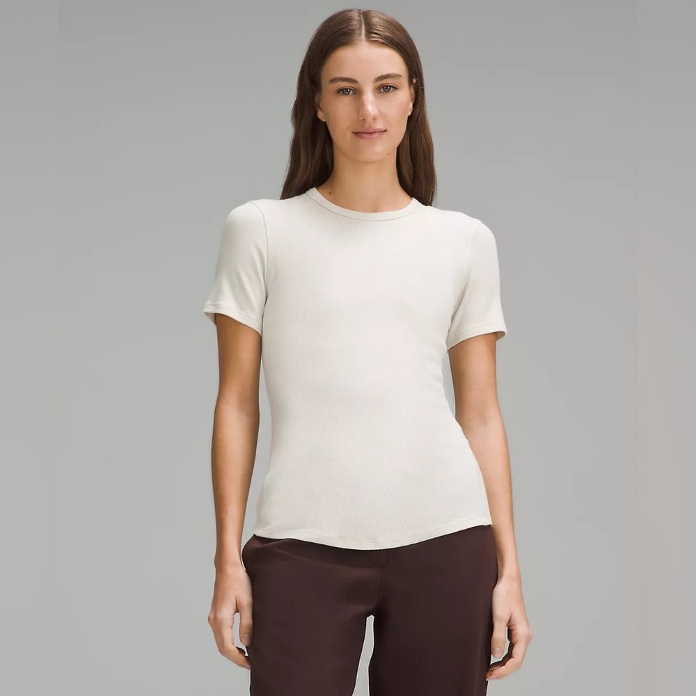 NWT Lululemon Hold Tight Short-Sleeve Shirt In Bone‎